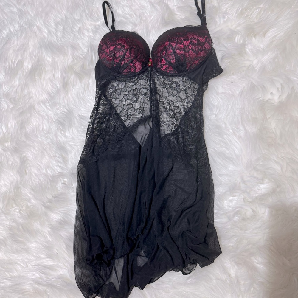 Jessica Simpson‎ black lace lingerie top size M